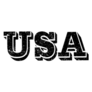 Textured Grunge Stamped USA Letters Sticker
