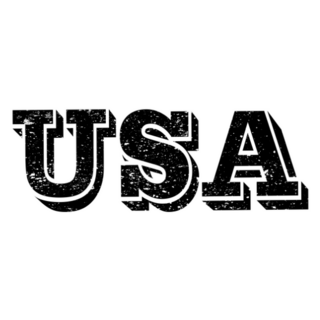 Textured Grunge Stamped USA Letters Sticker