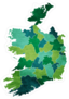 Textured Map of Ireland Sticker