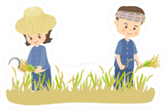 Thai Farmer Landscaper Character Sticker