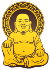 Thai Golden Buddha Statue Sticker