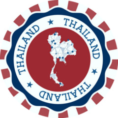 Thailand Badge Round Logo Sticker