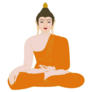 Thailand Buddhist Country Illustration Sticker