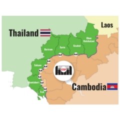 Thailand Cambodia Border Sticker