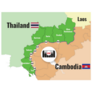 Thailand Cambodia Border Sticker