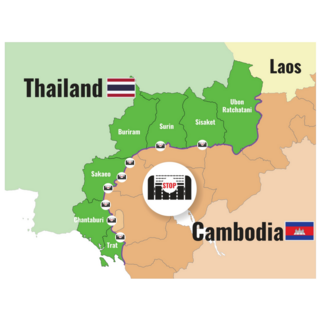 Thailand Cambodia Border Sticker