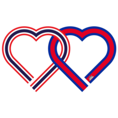 Thailand & Cambodia Love Sticker