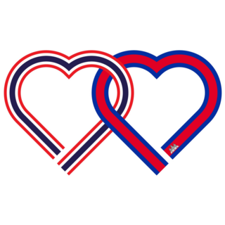 Thailand & Cambodia Love Sticker