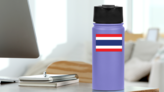 Thailand Country Flag Sticker on a Water Bottle (New) example