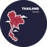 Thailand Island Map Illustration Sticker