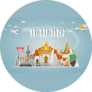 Thailand Landmark Global Travel Illustration Sticker