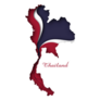 Thailand Map Paper Art Style Flag Sticker