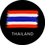 Thailand National Flag Brush Painting Lettering Sticker