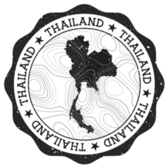 Thailand Outdoor Stamp Round Sticker