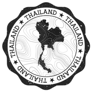 Thailand Outdoor Stamp Round Sticker