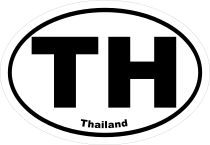 Thailand Th Oval Sticker