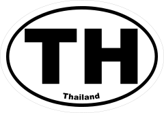 Thailand Th Oval Sticker