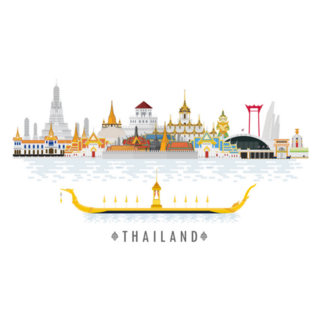 Thailand Travel Concept Golden Palace Sticker
