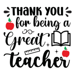 Thank You For Being A Great Teacher Sticker