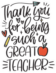 Thank You For Being Such A Great Teacher Illustration Sticker