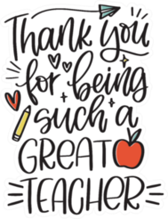 Thank You For Being Such A Great Teacher Illustration Sticker