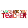 Thank You Teacher Illustration Sticker