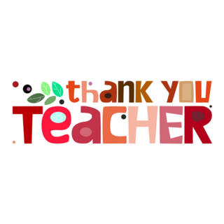 Thank You Teacher Illustration Sticker