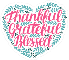 Thankful Grateful Blessed Sticker