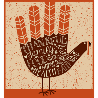  Thanksgiving Card Turkey Sticker
