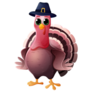 Thanksgiving Day Cute Turkey Bird Sticker