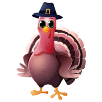 Thanksgiving Day Cute Turkey Bird Sticker