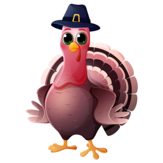 Thanksgiving Day Cute Turkey Bird Sticker