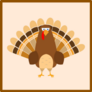 Thanksgiving Day Turkey Square Sticker