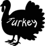 Thanksgiving Turkey Icon With Text Sticker