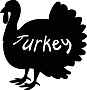 Thanksgiving Turkey Icon With Text Sticker