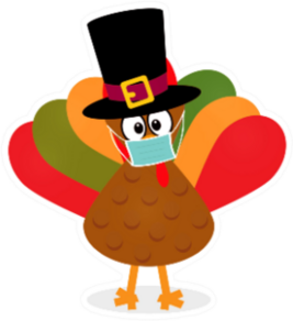 Thanksgiving Turkey With Colorful Feathers Sticker