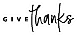 Thanksgiving Typography Give Thanks Sticker