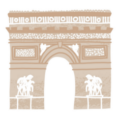 The Arc De Triomphe France Hand-drawn Sticker