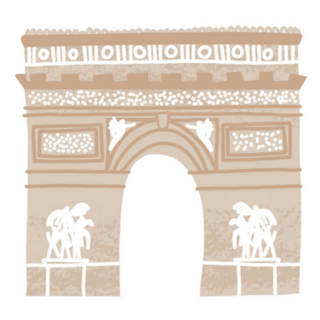 The Arc De Triomphe France Hand-drawn Sticker