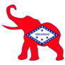 The Arkansas Republican Elephant Flag Sticker