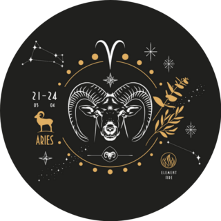 The Astrological Sign Of Aries Hand Drawn Sticker 