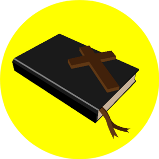 The Back Holy Bible On Yellow Background Sticker