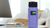 The Bahamas Black Sticker on a Water Bottle (New) example