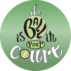 The Ball Is In Your Court Sticker