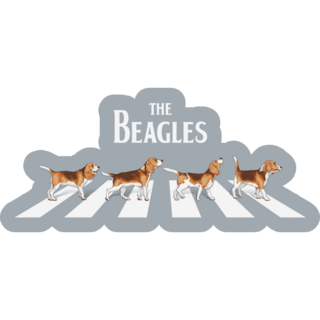 The Beagles Grey Sticker 