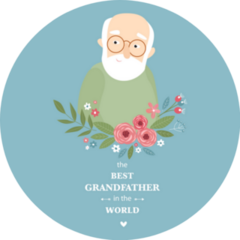 The Best Grandfather In The World Sticker