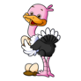 The Big Ostrich With Eggs Sticker