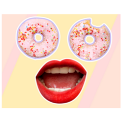 The Concept Of Love For Donuts Sticker