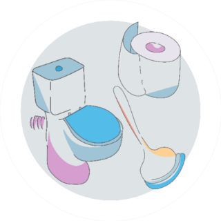 The Concept Of The Toilet Room Plumber Concepts Sticker