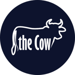 The Cow Text Logotype Sticker
